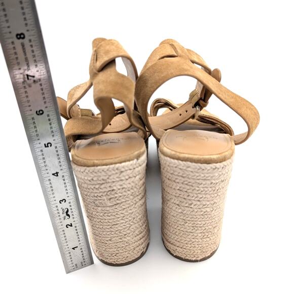 Marc Fisher Oaten Espadrille Platform Wedge Women's Sandals Natural Size US9.5M - Picture 4 of 13